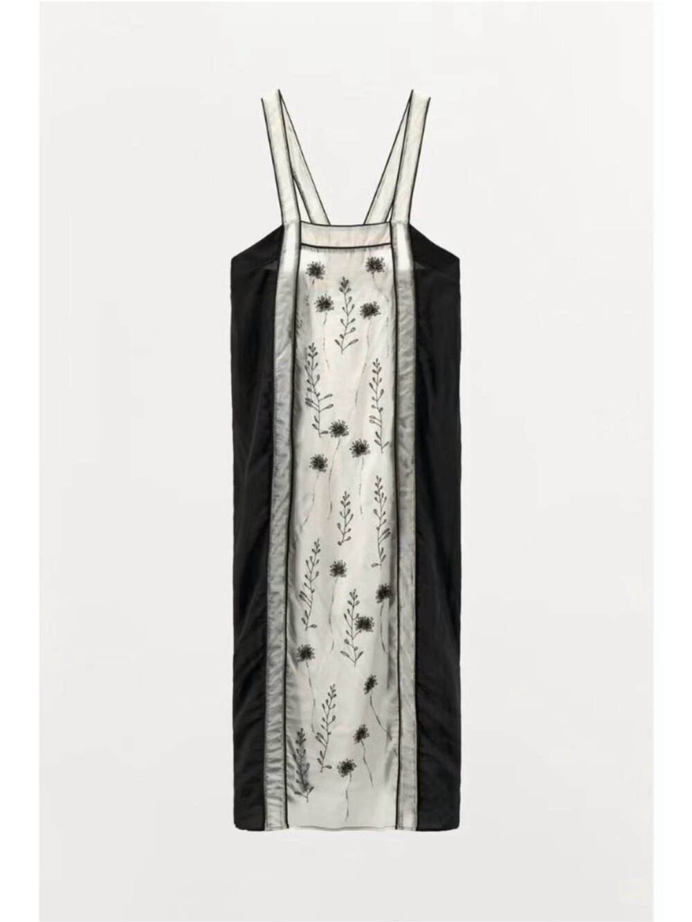 NWT Zara ZW Collection Lingerie Style Embroidered Slip Midi Dress 6895/902/070